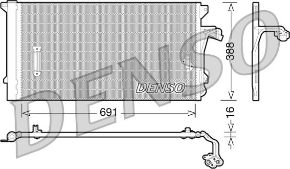 Denso DCN02003 - Конденсатор кондиционера autospares.lv