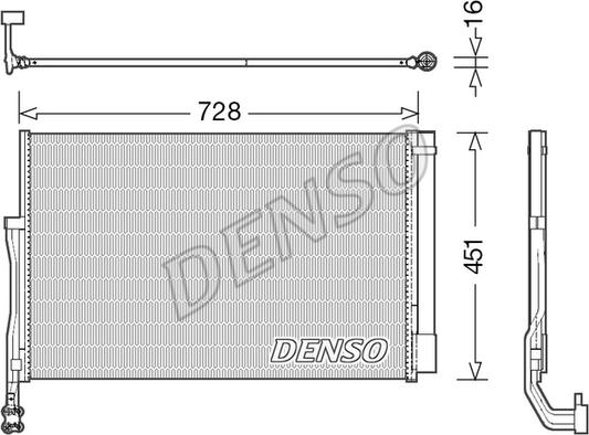 Denso DCN02007 - Конденсатор кондиционера autospares.lv