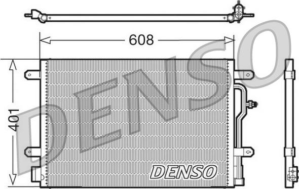 Denso DCN02011 - Конденсатор кондиционера autospares.lv