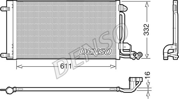 Denso DCN02034 - Конденсатор кондиционера autospares.lv