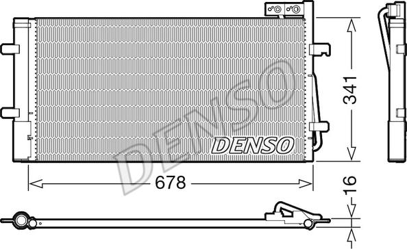 Denso DCN02035 - Конденсатор кондиционера autospares.lv