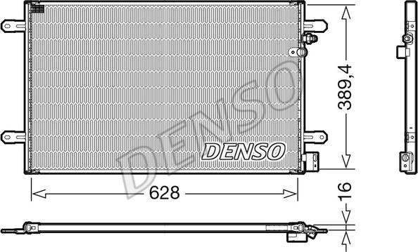 Denso DCN02037 - Конденсатор кондиционера autospares.lv