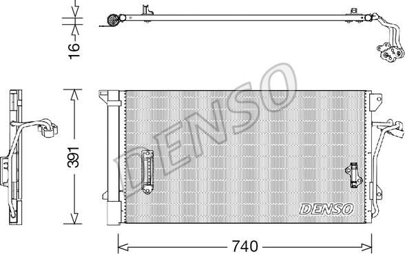 Denso DCN02027 - Конденсатор кондиционера autospares.lv