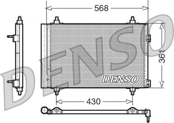 Denso DCN07008 - Конденсатор кондиционера autospares.lv