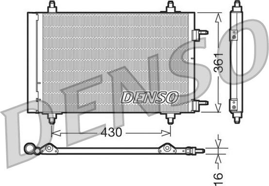 Denso DCN07019 - Конденсатор кондиционера autospares.lv