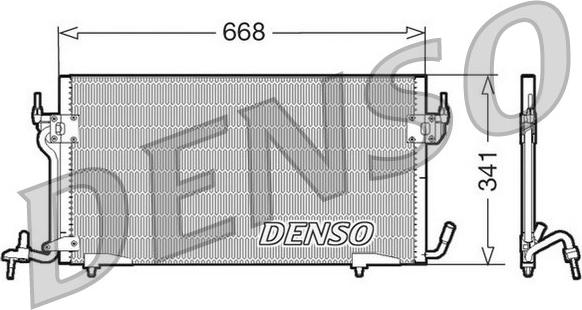 Denso DCN07010 - Конденсатор кондиционера autospares.lv