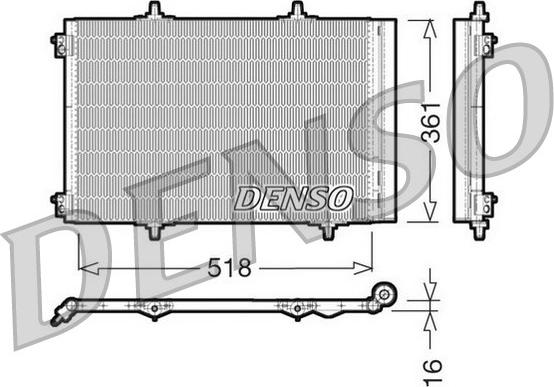 Denso DCN07013 - Конденсатор кондиционера autospares.lv