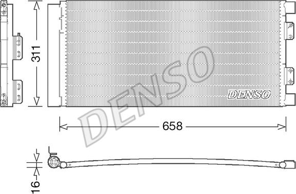 Denso DCN14002 - Конденсатор кондиционера autospares.lv