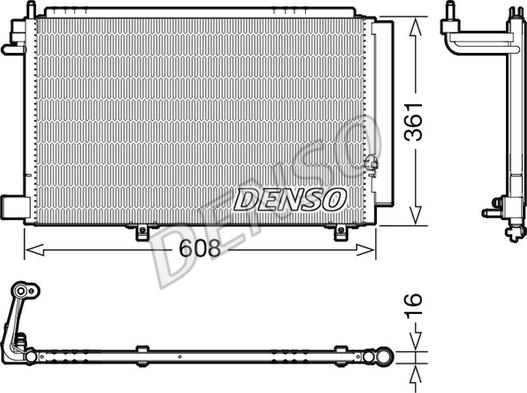 Denso DCN10041 - Конденсатор кондиционера autospares.lv