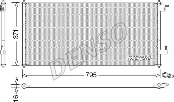 Denso DCN10030 - Конденсатор кондиционера autospares.lv