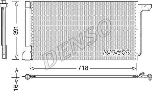 Denso DCN10028 - Конденсатор кондиционера autospares.lv