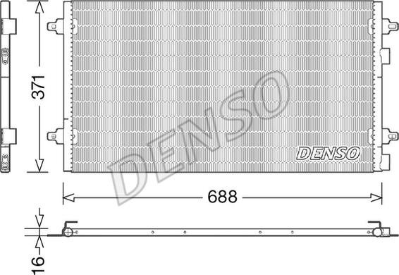 Denso DCN13004 - Конденсатор кондиционера autospares.lv