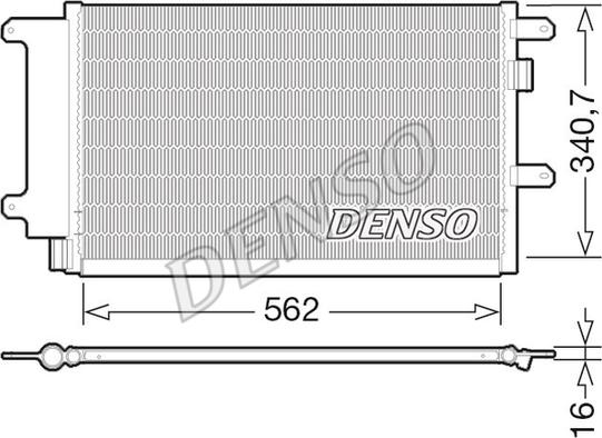 Denso DCN12003 - Конденсатор кондиционера autospares.lv