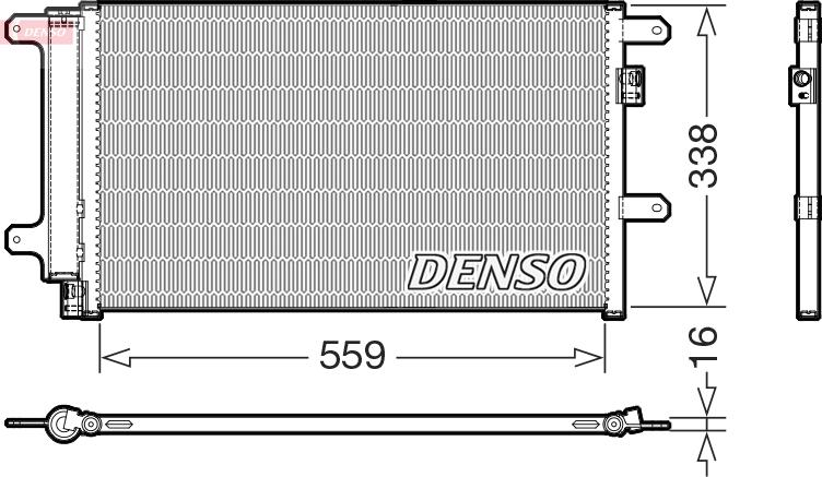 Denso DCN12007 - Конденсатор кондиционера autospares.lv