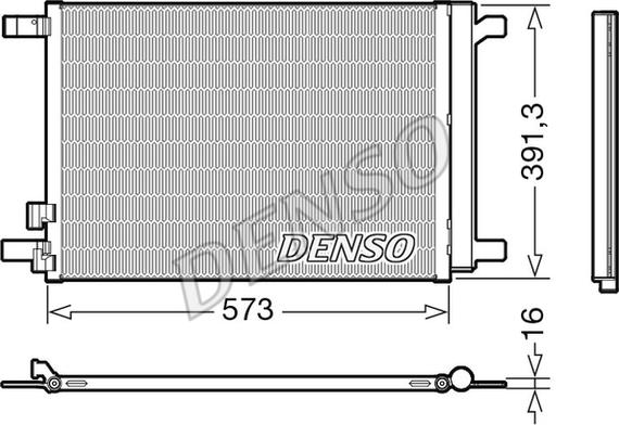 Denso DCN32066 - Конденсатор кондиционера autospares.lv