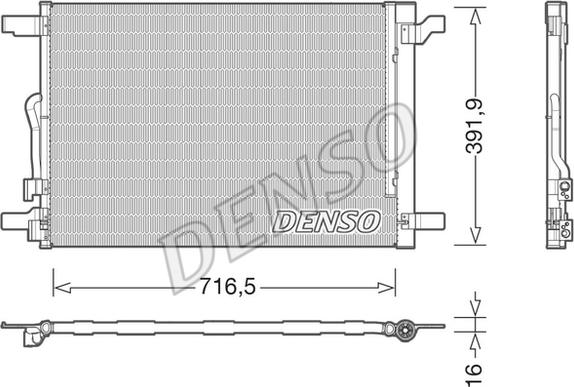 Denso DCN32024 - Конденсатор кондиционера autospares.lv