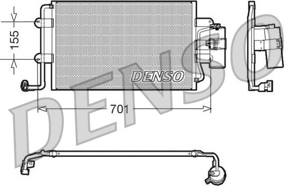 Denso DCN32025 - Конденсатор кондиционера autospares.lv