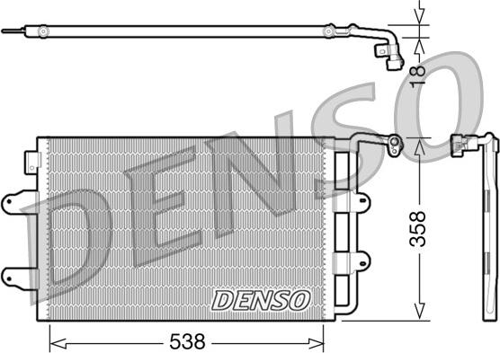 Denso DCN32026 - Конденсатор кондиционера autospares.lv