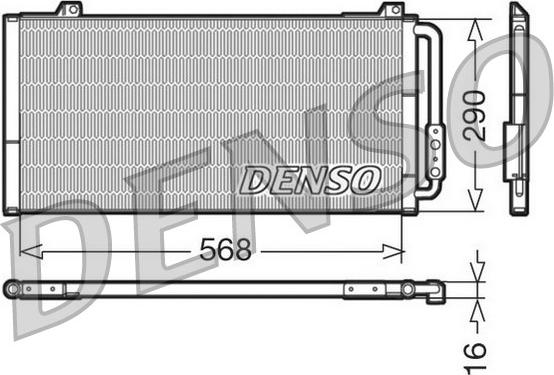 Denso DCN24001 - Конденсатор кондиционера autospares.lv