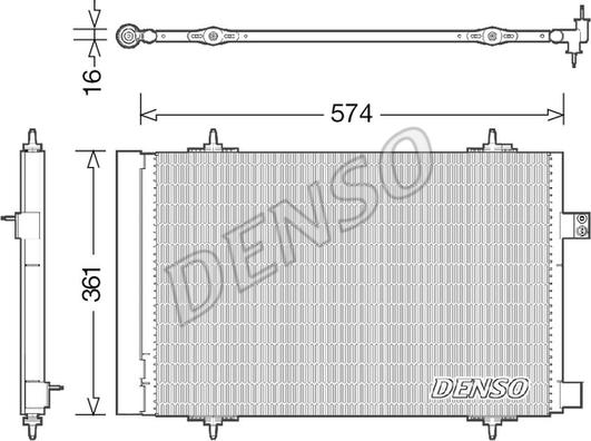 Denso DCN21019 - Конденсатор кондиционера autospares.lv