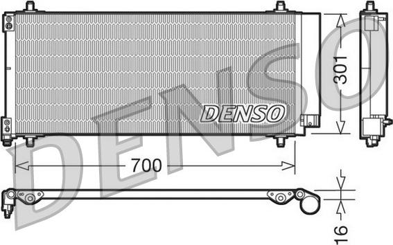 Denso DCN21027 - Конденсатор кондиционера autospares.lv