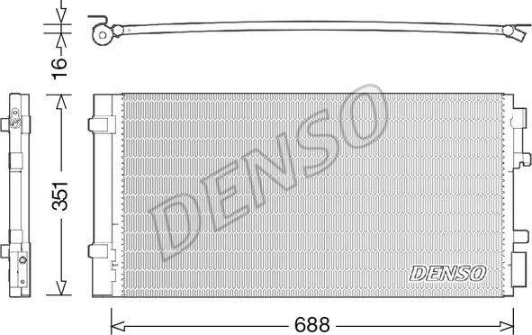 Denso DCN23034 - Конденсатор кондиционера autospares.lv
