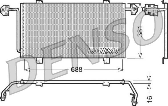 Denso DCN23023 - Конденсатор кондиционера autospares.lv