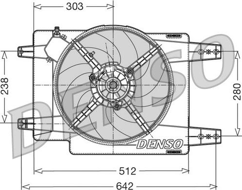 Denso DER01011 - Вентилятор, охлаждение двигателя autospares.lv