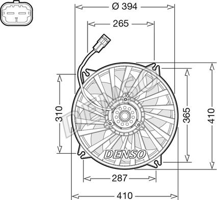 Denso DER07012 - Вентилятор, охлаждение двигателя autospares.lv