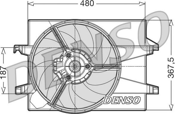 Denso DER10001 - Вентилятор, охлаждение двигателя autospares.lv