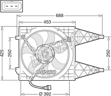 Denso DER32015 - Вентилятор, охлаждение двигателя autospares.lv