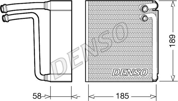 Denso DEV09025 - Испаритель, кондиционер autospares.lv