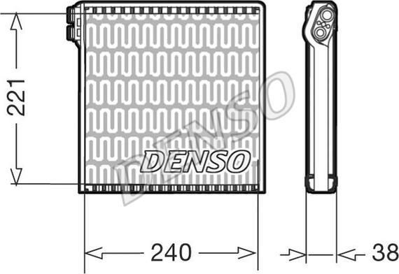 Denso DEV09102 - Испаритель, кондиционер autospares.lv