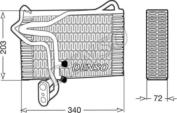 Denso DEV02002 - Испаритель, кондиционер autospares.lv