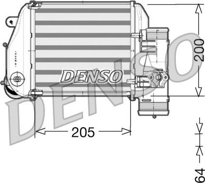 Denso DIT02024 - Интеркулер, теплообменник турбины autospares.lv