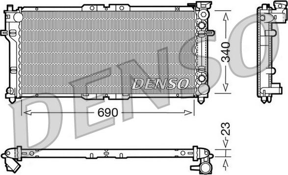 Denso DRM44004 - Радиатор, охлаждение двигателя autospares.lv