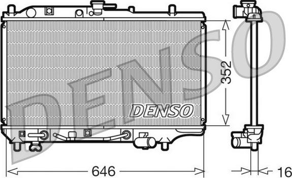 Denso DRM44005 - Радиатор, охлаждение двигателя autospares.lv