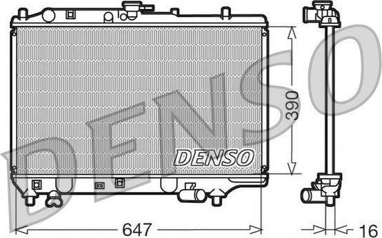 Denso DRM44006 - Радиатор, охлаждение двигателя autospares.lv