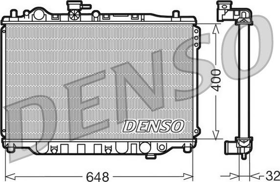 Denso DRM44007 - Радиатор, охлаждение двигателя autospares.lv