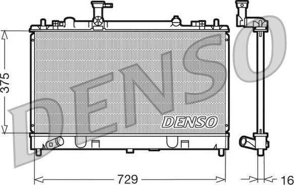 Denso DRM44011 - Радиатор, охлаждение двигателя autospares.lv