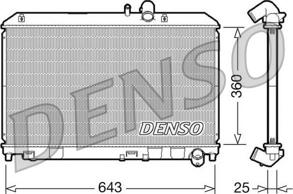 Denso DRM44013 - Радиатор, охлаждение двигателя autospares.lv