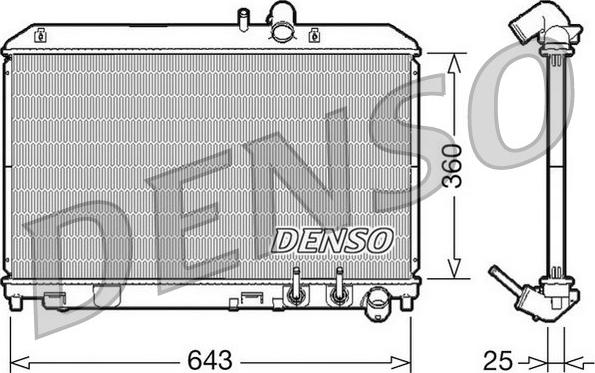 Denso DRM44012 - Радиатор, охлаждение двигателя autospares.lv