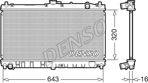 Denso DRM44031 - Радиатор, охлаждение двигателя autospares.lv