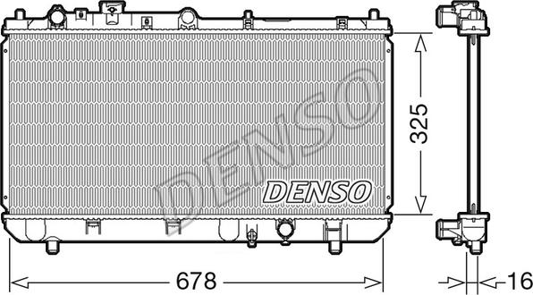 Denso DRM44032 - Радиатор, охлаждение двигателя autospares.lv