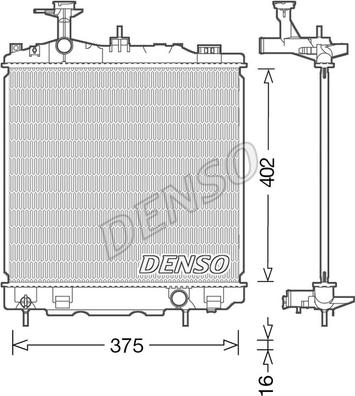 Denso DRM45041 - Радиатор, охлаждение двигателя autospares.lv