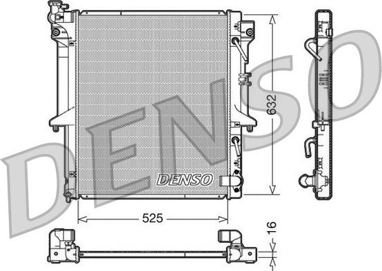 Denso DRM45018 - Радиатор, охлаждение двигателя autospares.lv