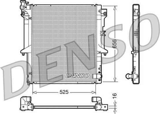 Denso DRM45017 - Радиатор, охлаждение двигателя autospares.lv