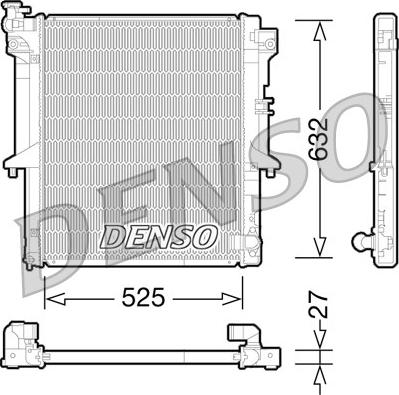 Denso DRM45034 - Радиатор, охлаждение двигателя autospares.lv