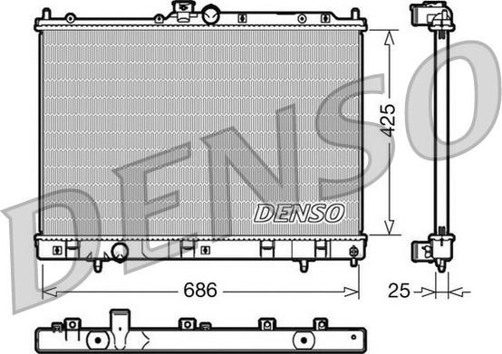 Denso DRM45028 - Радиатор, охлаждение двигателя autospares.lv