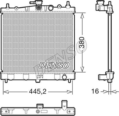 Denso DRM46067 - Радиатор, охлаждение двигателя autospares.lv